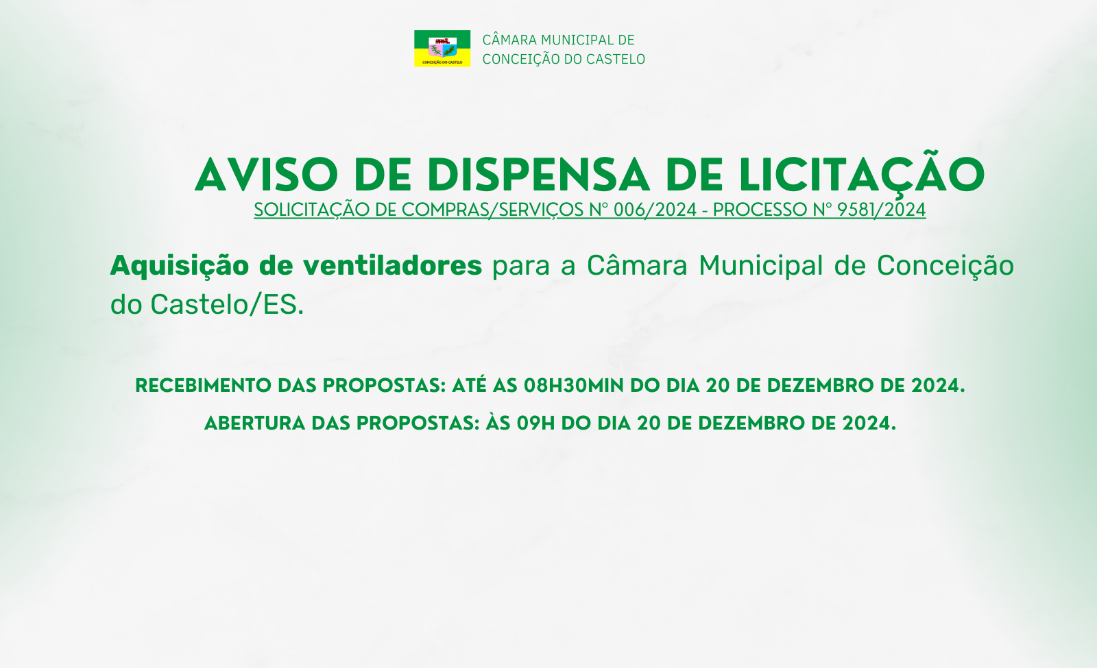 AVISO DE DISPENSA DE LICITAÇÃO Nº 011/2024